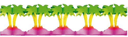 Amscan 2787 - Girlande Palmen, Papier 20 x 400 cm, Partykette