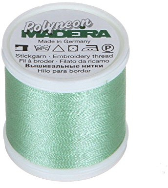 Madeira 9845-1900 2 Ply Polyneon Polyester Embroidery Thread, 40wt/135d 440 yd, Light Mint