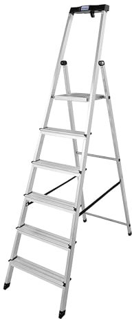 KRAUSE Stehleiter Safety, 6 Stufen, 126344