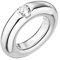 massiver Silber Ring - hochwertige Goldschmiedearbeit aus Deutschland mit Zirkonia Stein im Brillantschliff (Sterling Silber 925) schwerer Silberring 7 mm - Rundbandring - Damenring - Beisteck Ring