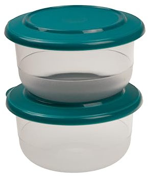 TUPPERWARE Preludio Bowl 450 ml (2) turquoise transparent box whitout border