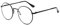 Outray Men/Women Retro Round Metal Frame With Non-Prescription Clear Lens Black