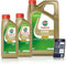 2x 1 L + 5 L = 7 Liter Castrol Edge Fluid Titanium 5W-30 LL Motoröl inkl. Castrol Ölwechselanhänger