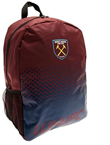 West Ham United FC Fade Rucksack, Rotweinfarben/Blau, Einheitsgröße