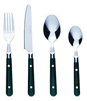 Bon Brasserie 16-Piece Stainless Steel Cutlery Set - Green