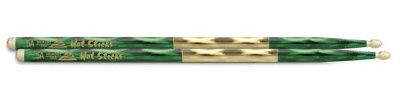 Hotsticks Macrolus Wood Tip 5A Drumsticks - Green, HS M5AW-GR