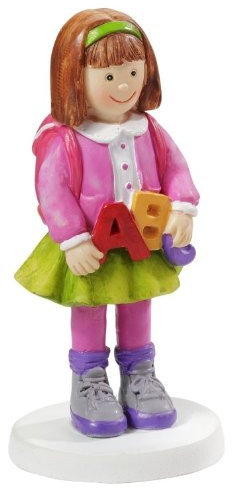 Hobbyfun Einschulung: Tischdeko, Schulmädchen, Kunststein, ca. 85 mm