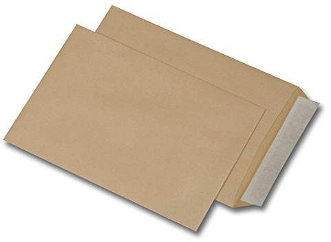 500 Versandtaschen C5 162x229 mm HK ohne Fenster braun von dimapax