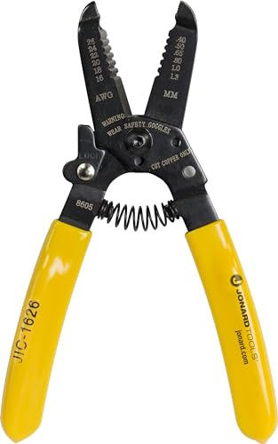 Jonard outils Jic-1626 Pince à dénuder et cutter, 16–26 AWG, finition Oxyde, 6–3/10,2 cm Longueur, Noir