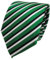 TigerTie Designer Krawatte in grün signalgrün schwarz weiss gestreift
