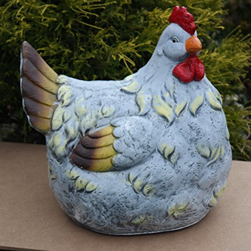 FDSt Dekofigur Henne Huhn Hühner Glucke Gartendeko wetterfest Türdeko Gartenfigur