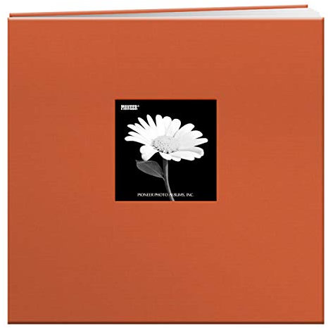 Pioneer Photo Albums Book Cloth Cover Post Bound 12X12 Pioneer Album mit Stoffeinband, 30,5 x 30,5 cm, Stoff-Vinyl, orange-Tangerine orange