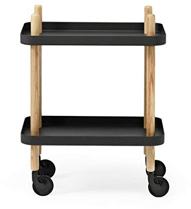 Normann Copenhagen Block Serviertisch, Stahl, Schwarz, 64x50x35cm