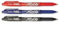 3 x Pilot FR7 Frixion Tintenroller, radierbar, 0,7 mm Spitze (1 x schwarz 1 x blau 1 x rot)