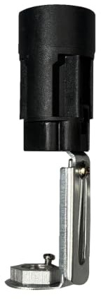Tibelec 716330 Douille Support de Bougie Hauteur Extensible 8,5 à 10,5 cm E14 Noir
