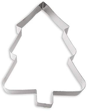 Decora Sagoma Abete di Natale, Acciaio Inossidabile, Argento, 28cm