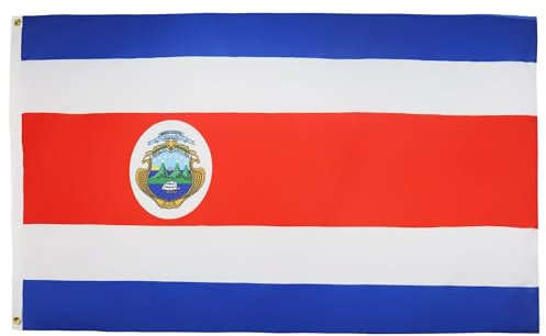 AZ FLAG - Flagge Costa Rica - 90x60 cm - Kostaricanische Fahne 100% Polyester mit Messing-Ösen - 50g