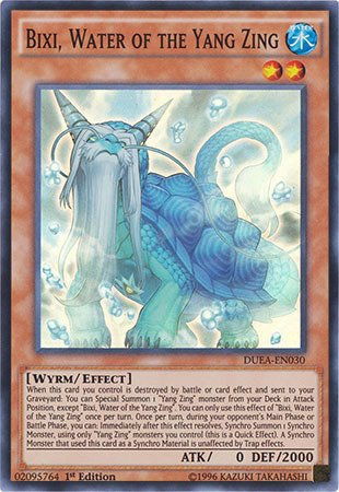 Yu-Gi-Oh! - Bixi, Water of the Yang Zing (DUEA-EN030) - Duelist Alliance - Unlimited Edition - Super Rare