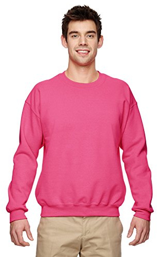 Gildan Men's Heavy Blend Crewneck Sweatshirt, Safety Pink, Medium