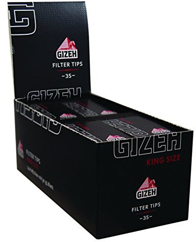 Gizeh Black Filter Tips Regular King Size Wide breite Tips 5X Boxen (120 Booklets)