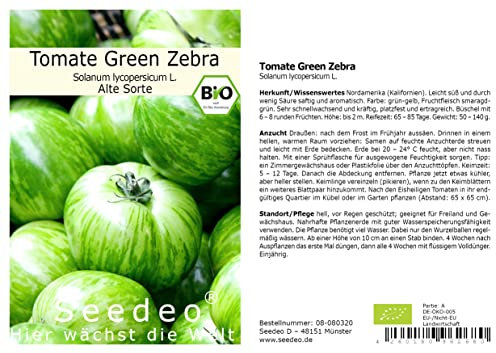 Seedeo® Tomate Green Zebra (Lycopersicum esculentum) 25 Samen BIO