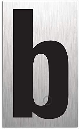 Buchstabe b Nummer beliebig kominierbar Aluminium selbstklebend 100x60 mm …