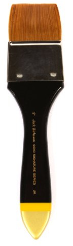 Jack Richeson 901020 9000 Series Synthetic Short Handle Watercolor Flat Brush, 2-Inch