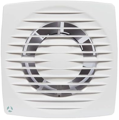 Airflow Aura 100B Bathroom Extractor Fan – Basic Control, Compact Design, Quiet Operation (26 dB), IPX4, 50 m³/h, 100mm Duct