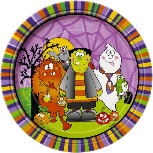 Little Monsters Halloween Party Plates x 8