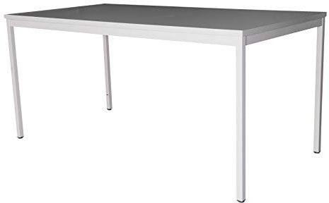 Szagato Schreibtisch (Stahl) LxB: 180x100 cm, lichtgrau, Marke (Arbeitstisch, Bürotisch, Druckertisch Büro-Möbel Arbeitszimmer Computertisch großer Schreibtisch Home-Office Büro-Schreibtisch)