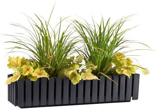 Gardenico Blumenkasten Fency 75 cm, anthrazit/grau
