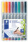 STAEDTLER Universalstift Lumocolor non-permanent, Strichbreite 1,0mm, für fast alle Oberflächen, wasserlösliche Tinte, 8 Marker in sortierten Farben in der aufstellbaren STAEDTLER Box, 315 WP8
