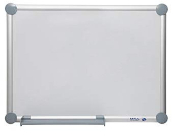 Whiteboard 2000 MAULpro, magnetische Wandtafelmit Stiftablage, trocken abwischbar (45 x 60 cm)