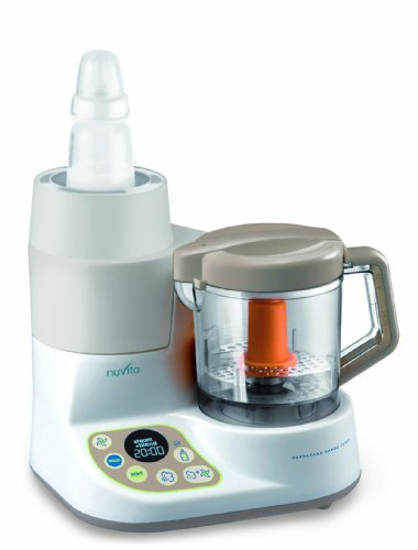 Nuvita NU-PPFP0001 Pappasana Vapor Combo 2 en 1 Mini Robot de Cocina, Cocedor al Vapor y Calentador de biberones