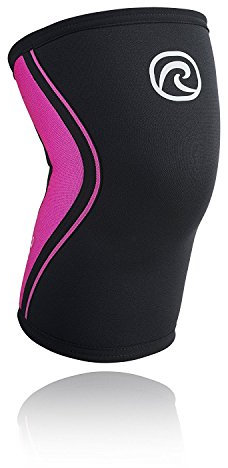 Rehband RX Kniebandage Unisex, mehrfarbig (Schwarz/Pink), XS, 105333-1