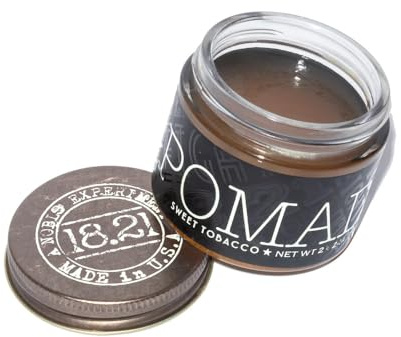 18.21 Man Made Hair Styling Product, 2oz. Original Sweet Tobacco Scent in Pomade with High Shine Finish