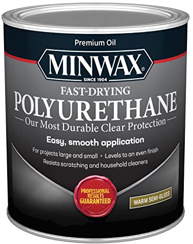Minwax 63005 Fast Drying Polyurethane Clear Semi-Gloss Finish, Quart by Minwax