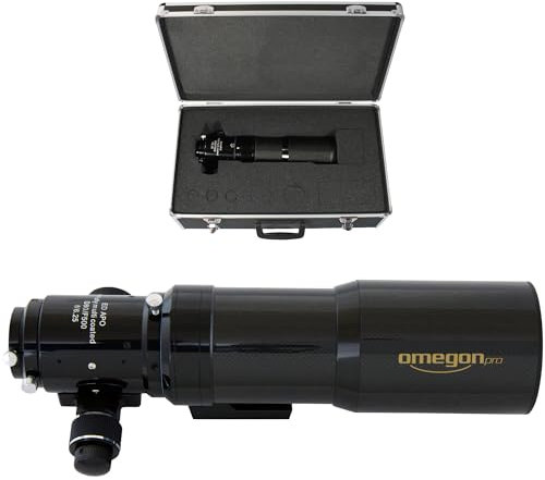 Omegon Apochromatischer Refraktor Pro APO AP 80/500 ED Carbon OTA | Hochwertige Optik | Ultra-leicht | Perfekt für Astrofotografie | ED-Linsen für farbreine Bilder | Carbon-Tubus für Stabilität