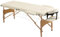 HOMCOM Lit/Table de Massage cosmetique Pliable en Bois 2 Zones (Crème)
