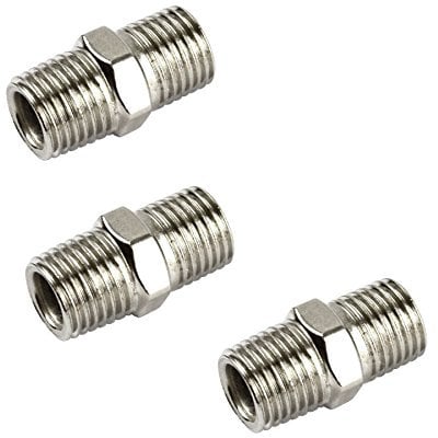 La ligne d'air du compresseur/Connecteur flexible raccords 1/4 BSP mâle à mâle 3 PACK FT001