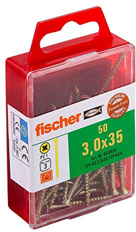 Fischer 653926 PowerFast I, Amarillo, 3,0x35