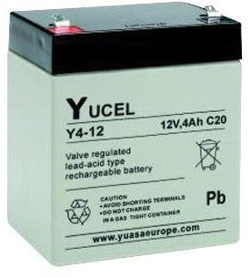 YUASA Y4-12 BATTERY LEAD ACID 12V 4AH YUCEL [1] Pro-Series (Epitome Verified)