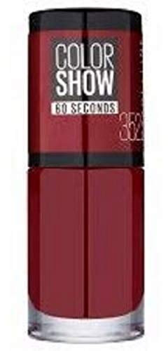 Maybelline New York Color Show Nagellack 352 downtown rot, 3er Pack (3 x 7 ml)