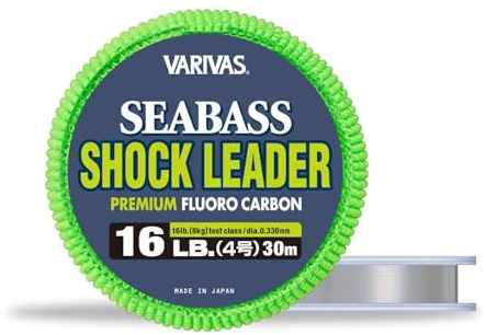 VARIVAS Fluorocarbon Sea Bass Shock Leader 30m (16LB, 20LB, 22LB) (16lb)
