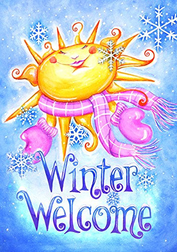 Toland Home Garden Winter Welcome Deko-Fahne, 71,1 x 101,6 cm