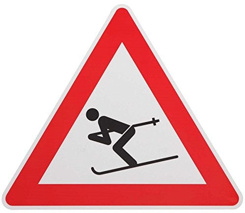 ORIGINAL Verkehrsschild 101 Skiabfahrt Skifahrer Unfallgefahr Verkehrszeichen Schild Skiabfahrtschild Skilift Alpinskipiste Hinweisschild Warnschild Skischild Skifahrerschild Schilder Gefahrenstelle
