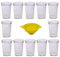 Viva Haushaltswaren Lot de 12 gobelets à Confiture avec Couvercle Blanc 150 ML + Entonnoir Jaune