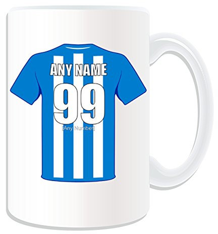 Regalo personalizzato – Tazza grande Huddersfield Town (Football Club design motivo, bianco) – qualsiasi nome/messaggio personalizzato, motivo: The Terriers