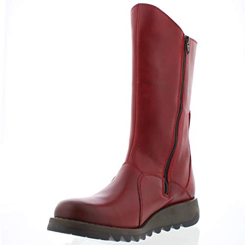 Fly London Mes 2, Stivali con Fibbia Donna, Rosso, 37 EU