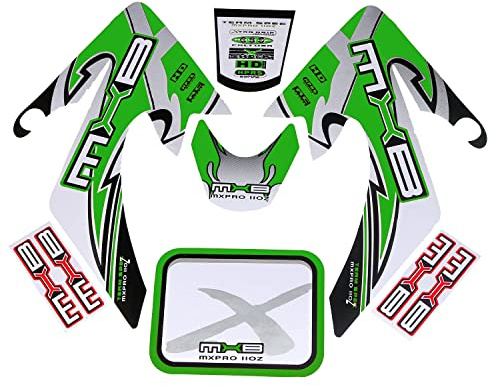 HMParts Pit Bike/Dirt Bike Top Sticker Set X - Green New
